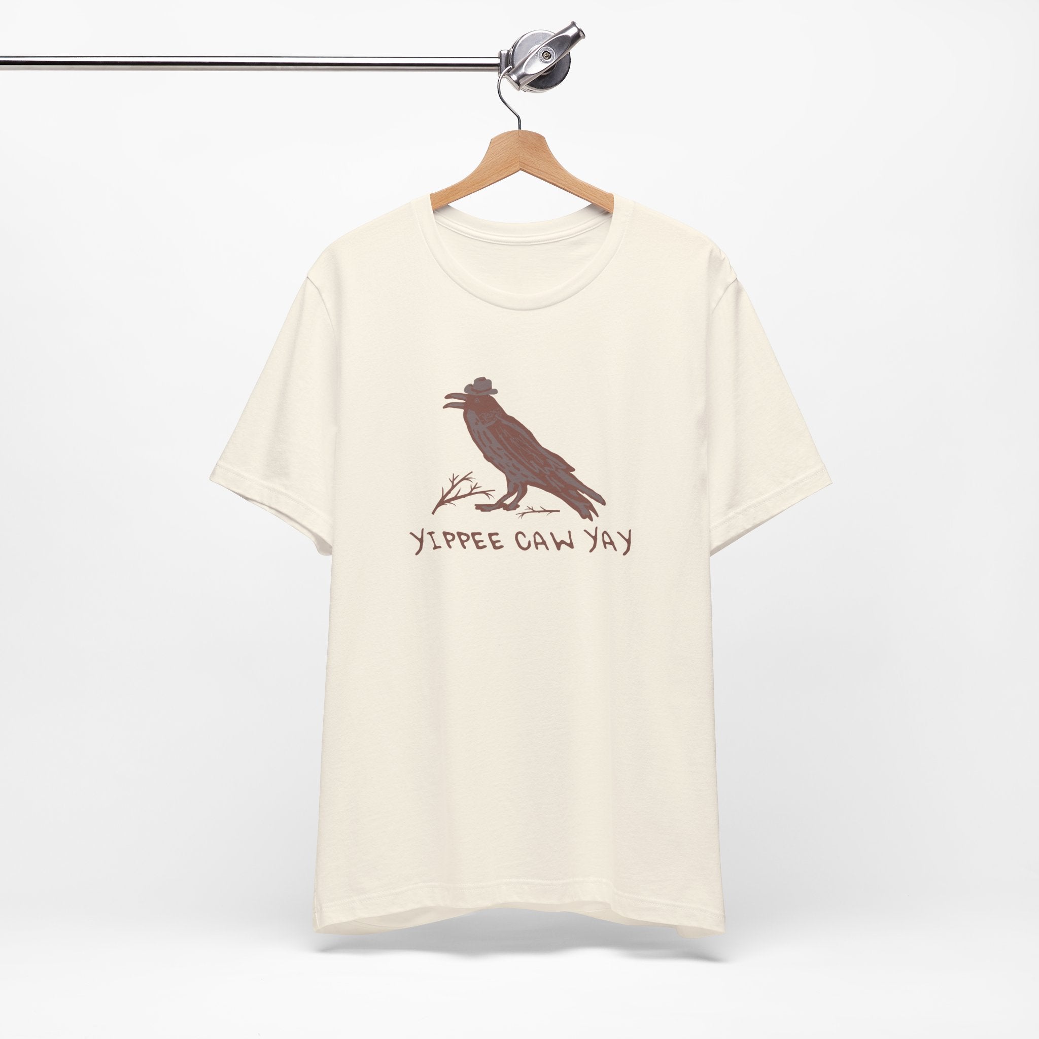 Western Yippee Caw Yay Bird Tee - Unisex Jersey Shirt, Nature Lover Gift, Casual Outfit, Birdwatching Apparel