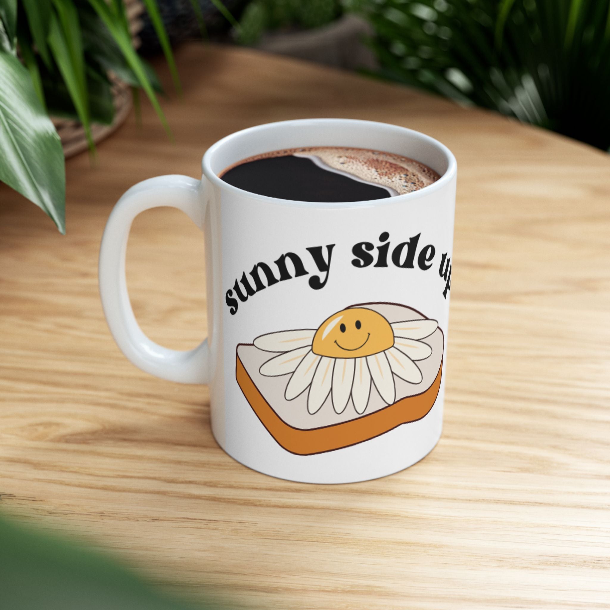Cheerful Breakfast Ceramic Mug - Perfect Gift for Food Lovers, Cute Kitchen Decor, Morning Coffee Mug, Fun Gift for Brunch Lovers