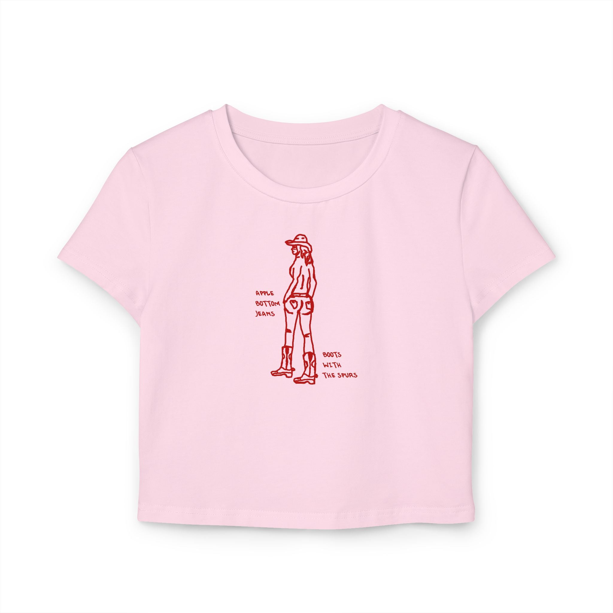 Western Women's Baby Tee with Retro Graphic, Casual Top, Trendy Summer Shirt, Unique Gift for Her, Graphic Cropped Tee
