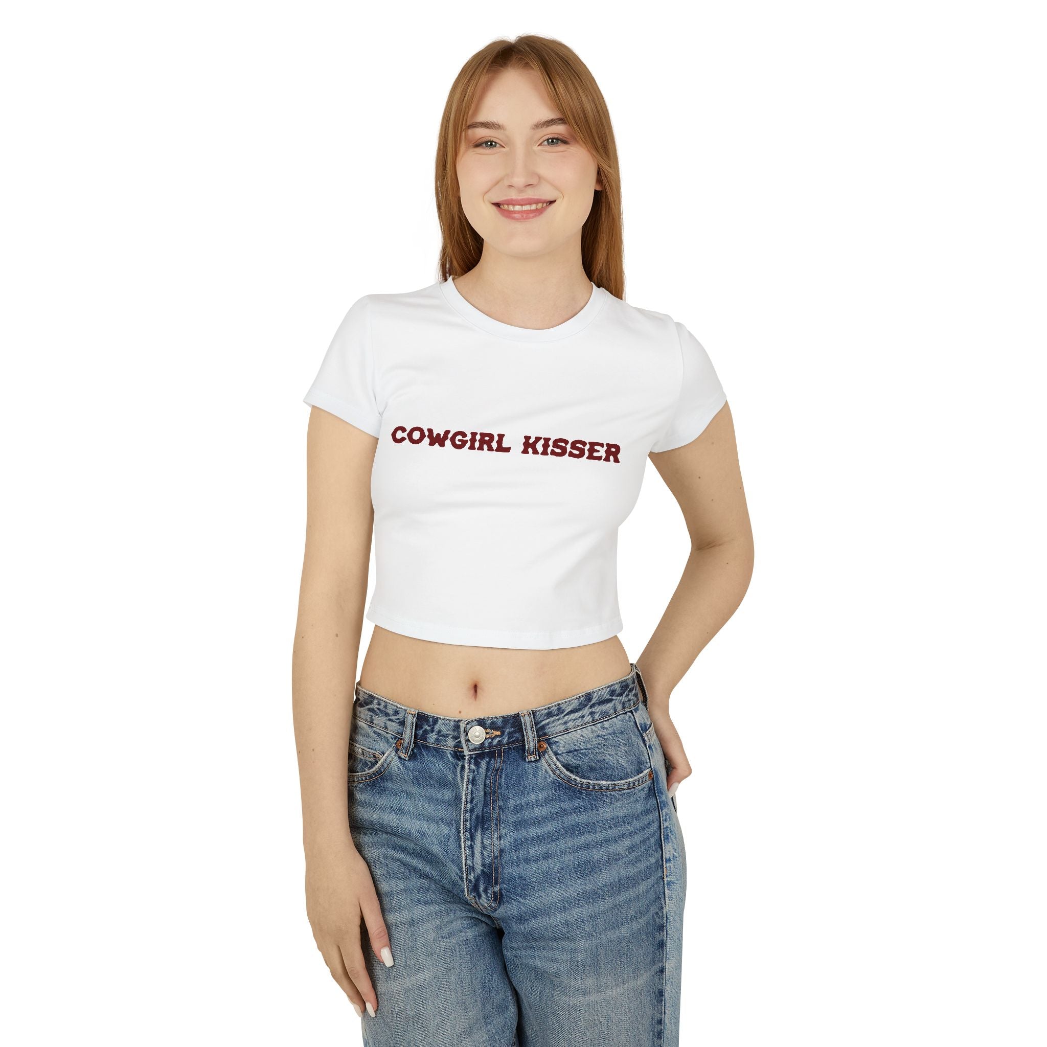 Cute Cowgirl Baby Tee for Women, Perfect Gift for LGBT Country Music Lovers, Trendy Casual Wear, Summer Outfit, Rodeo Style