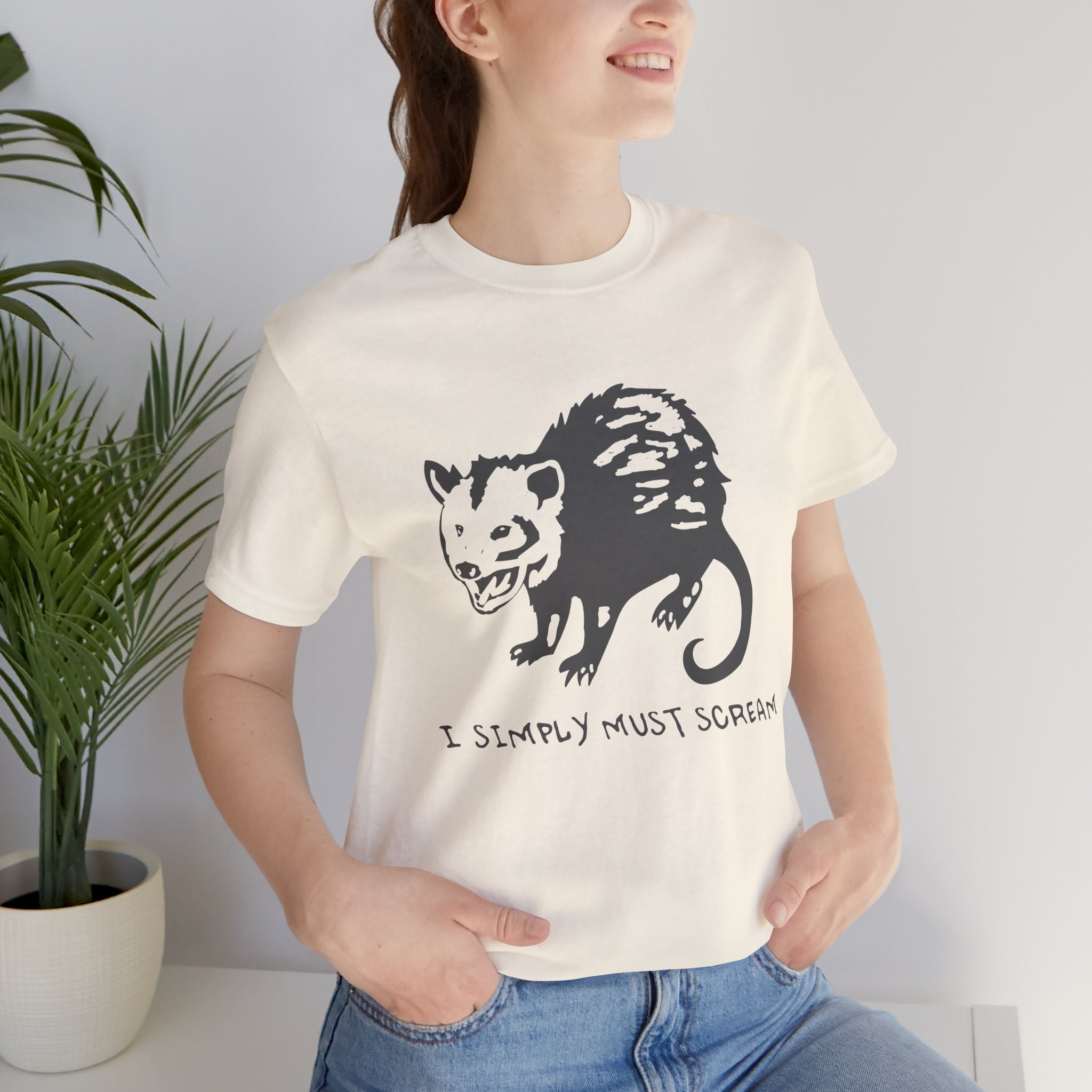 Funny Animal Graphic Tee, Unisex Jersey T-Shirt, Cute Opossum Tee, Gift for Animal Lovers, Casual Everyday Wear