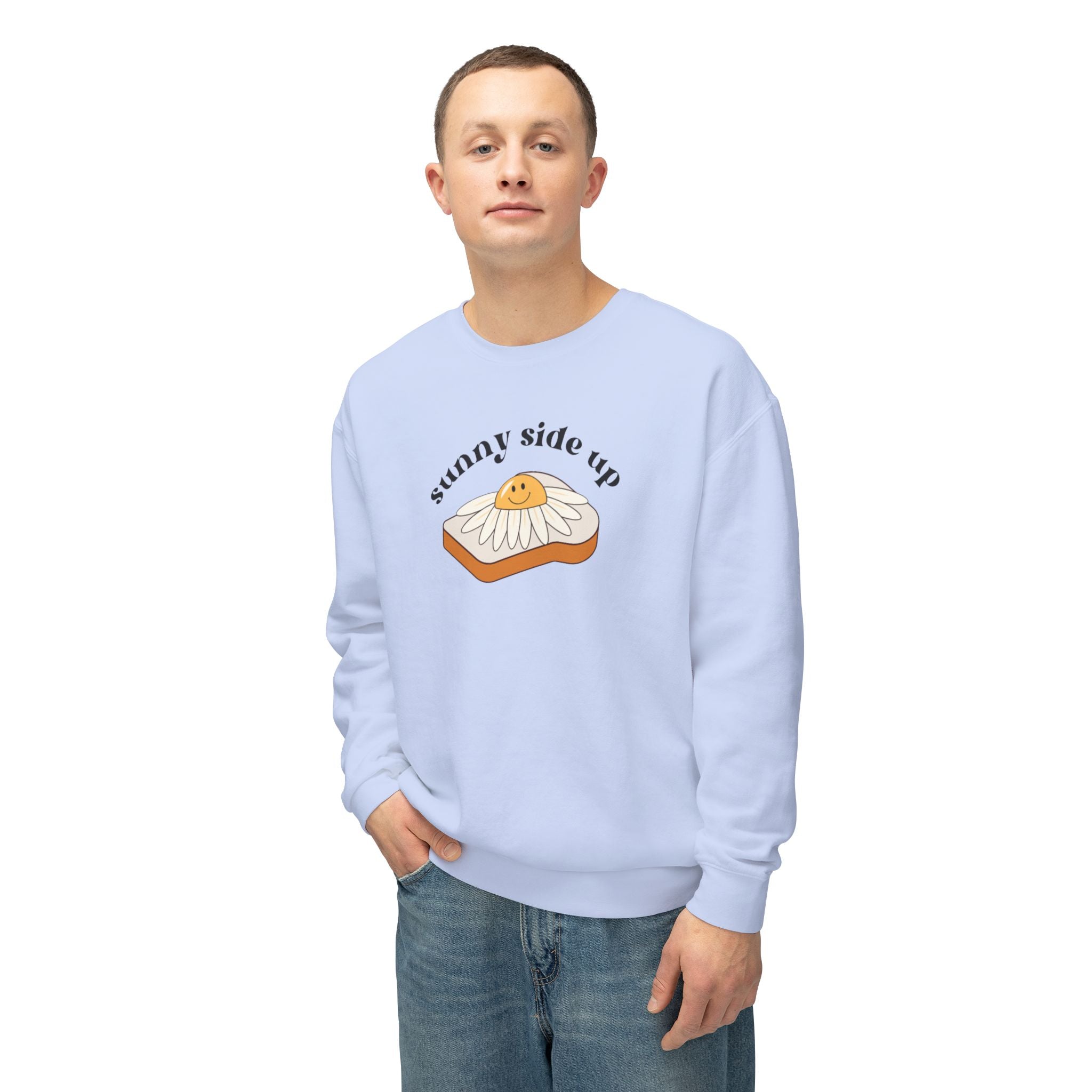 Sunny Side Up Crewneck Sweatshirt - Breakfast Lover Gift, Cozy Sweatshirt, Casual Outfit, Foodie Apparel, Spring Essentials