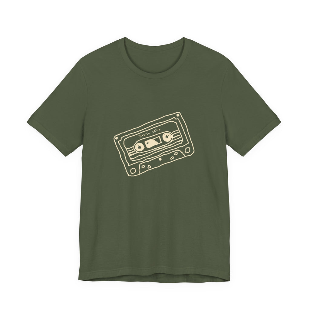 Trail Mix Retro Cassette Tee for Adventure Lovers, Vintage Music Shirt, Unisex Graphic Tee, Casual Wear T-Shirt, Nostalgic Apparel