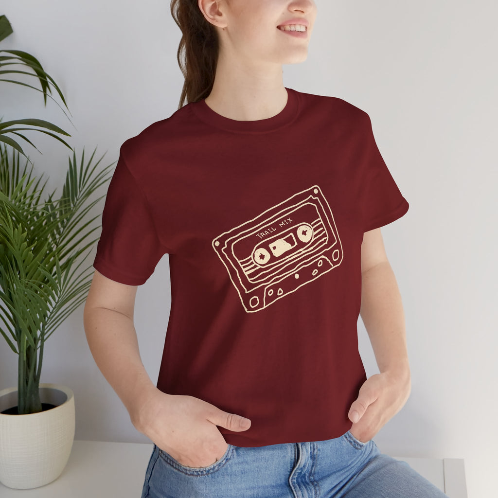 Trail Mix Retro Cassette Tee for Adventure Lovers, Vintage Music Shirt, Unisex Graphic Tee, Casual Wear T-Shirt, Nostalgic Apparel