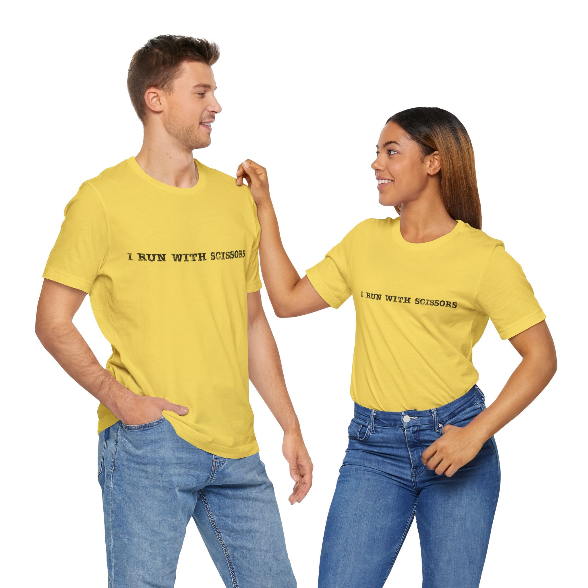 Fun Scissors Tee, Quirky Yellow T-Shirt for Crafters, Perfect Gift for Artists, Stylish Everyday Wear, Ideal for Summer