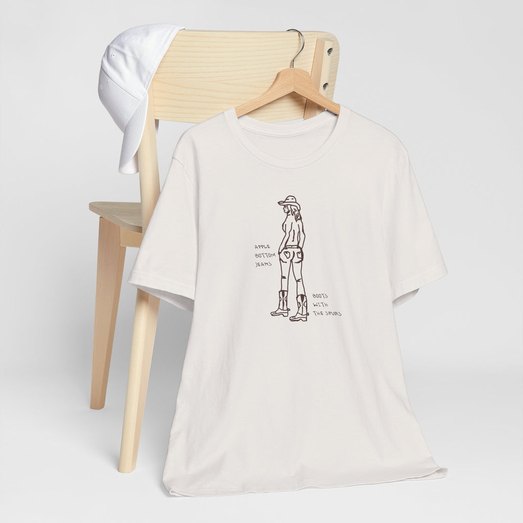 Cowgirl Western Tee - Graphic Unisex Jersey Shirt - Adventure Vibes - Perfect for Outdoor Lovers, Gifts, Casual Wear, Eco-friendly Fashion