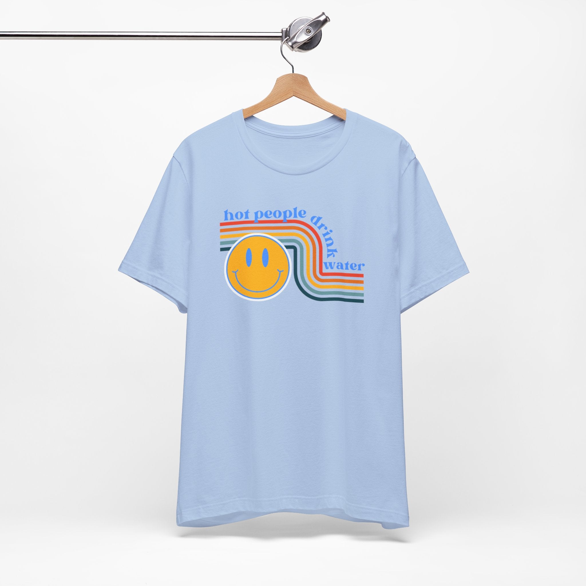 Smiley Water Quote Tee - Casual Summer Shirt, Gift for Friends, Fun Graphic Tee, Festival Wear, Hot Summer Vibes