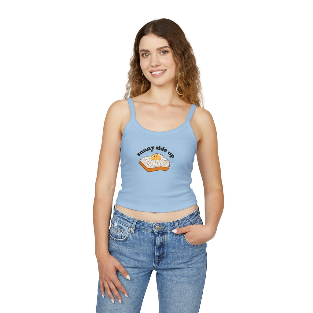 Sunny Side Up Women's Tank Top, Cute Summer Top, Casual Wear, Funny Food Shirt, Egg Lover Gift, Vacation Outfit