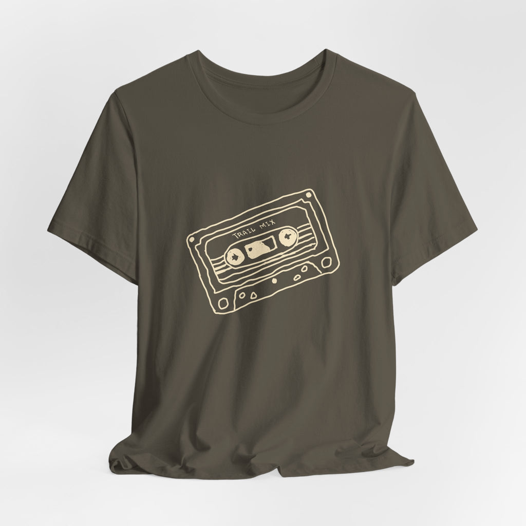 Trail Mix Retro Cassette Tee for Adventure Lovers, Vintage Music Shirt, Unisex Graphic Tee, Casual Wear T-Shirt, Nostalgic Apparel