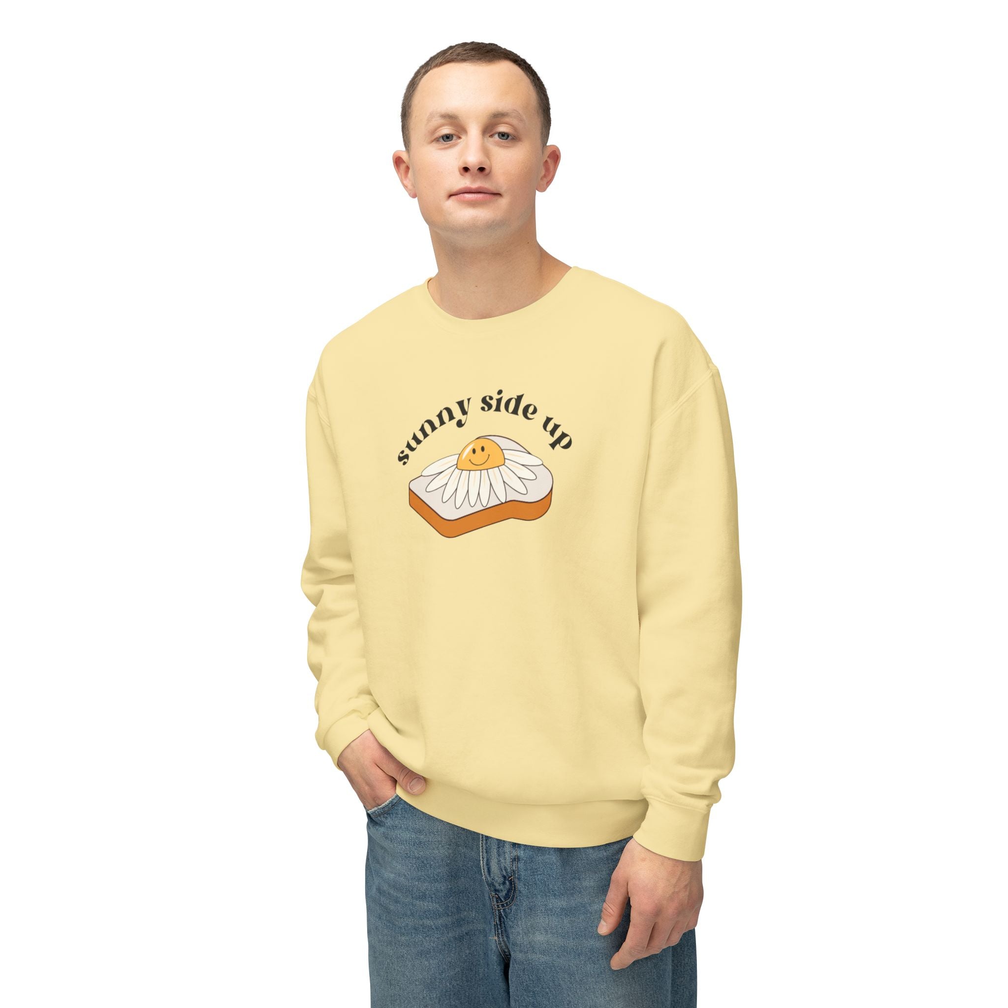 Sunny Side Up Crewneck Sweatshirt - Breakfast Lover Gift, Cozy Sweatshirt, Casual Outfit, Foodie Apparel, Spring Essentials