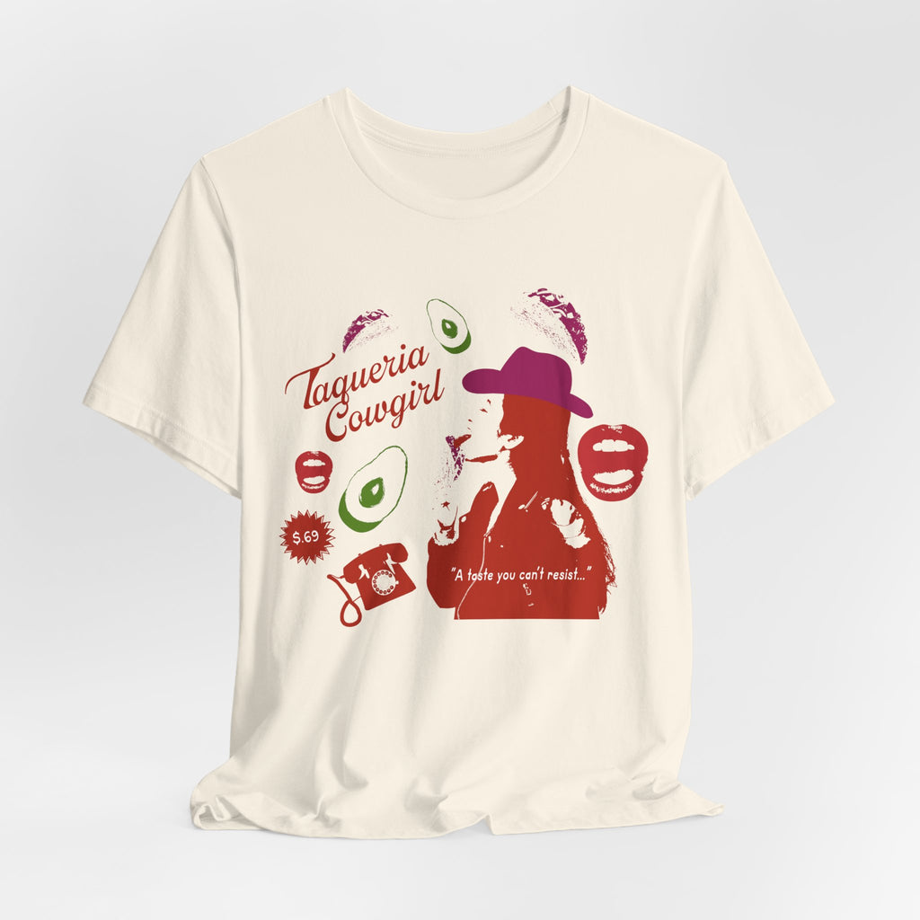 Taqueria Cowgirl Unisex Tee | Fun Foodie Shirt, Casual Wear, Gift for Food Lovers, Western Style T-Shirt, Unique Taco Tee