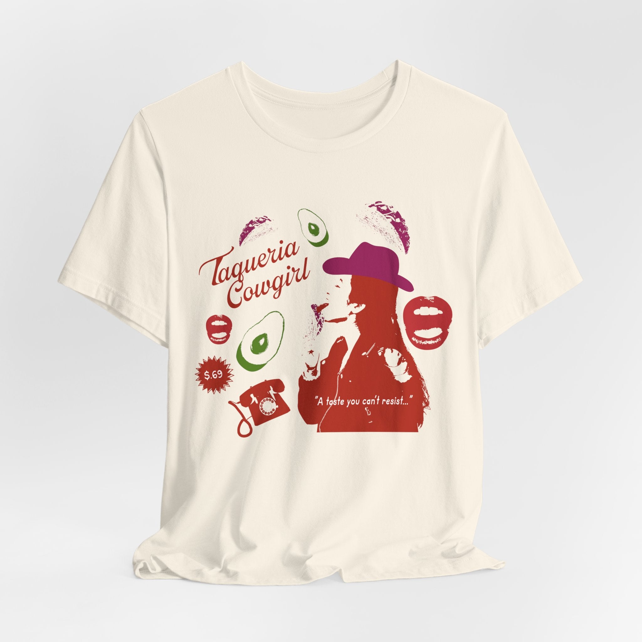 Taqueria Cowgirl Unisex Tee | Fun Foodie Shirt, Casual Wear, Gift for Food Lovers, Western Style T-Shirt, Unique Taco Tee