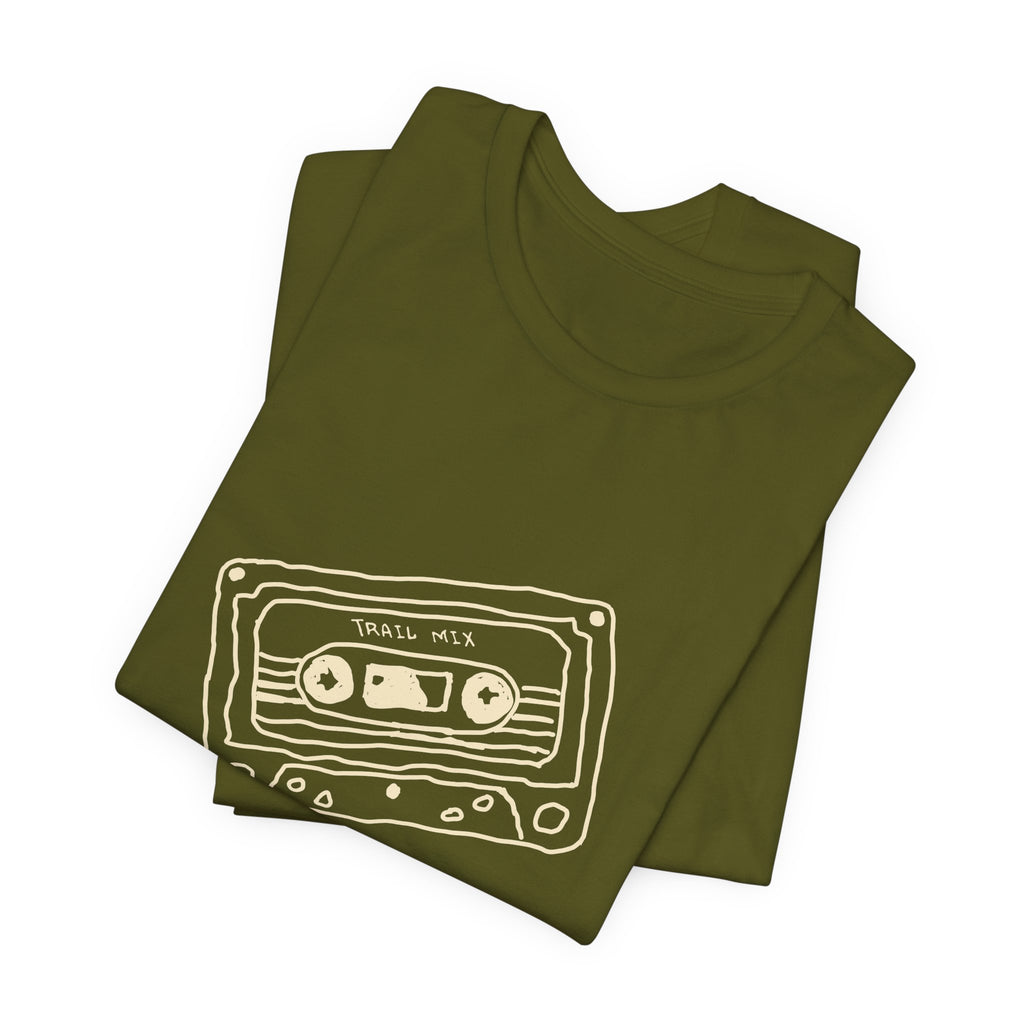 Trail Mix Retro Cassette Tee for Adventure Lovers, Vintage Music Shirt, Unisex Graphic Tee, Casual Wear T-Shirt, Nostalgic Apparel
