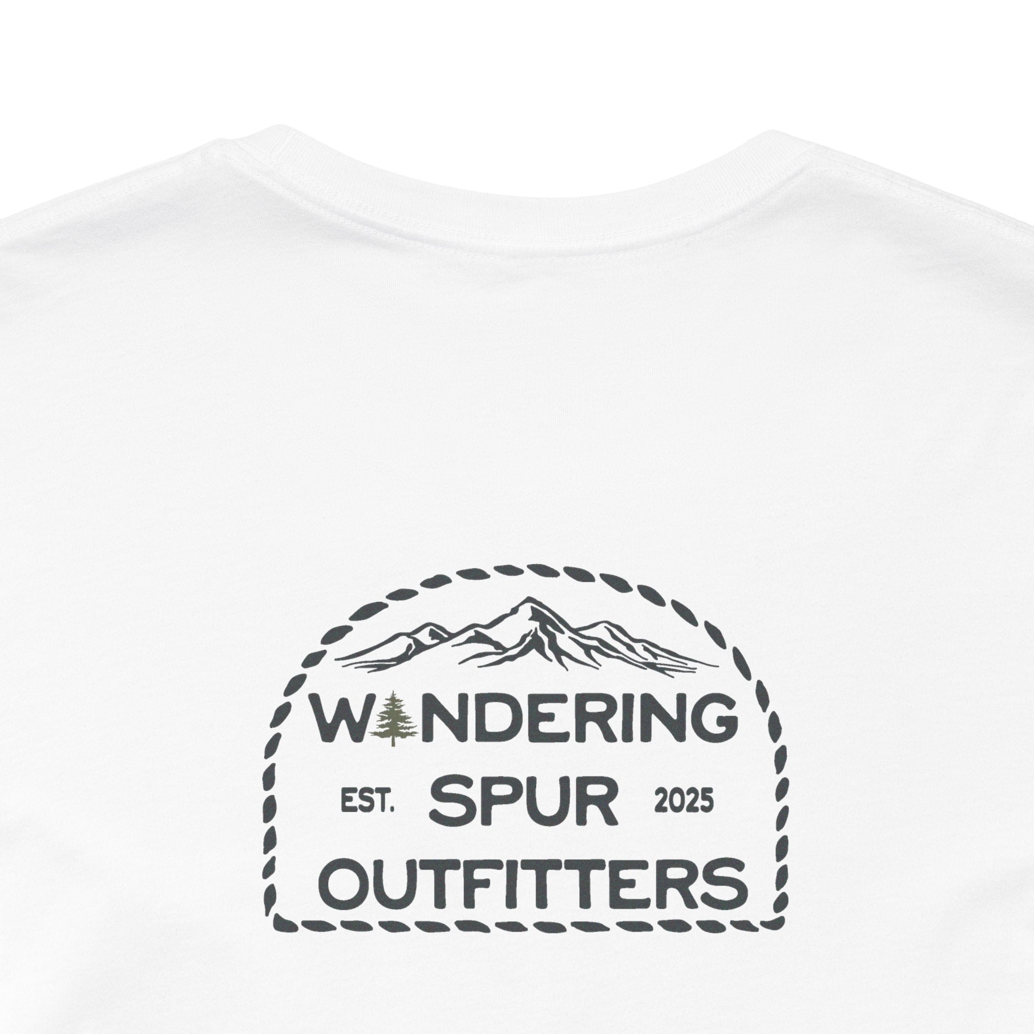 Wandering Spur Outfitters Tee, Adventure Shirt, Travel Apparel, Nature Lover T-Shirt, Gift for Outdoor Enthusiasts, Unique Graphic Tee