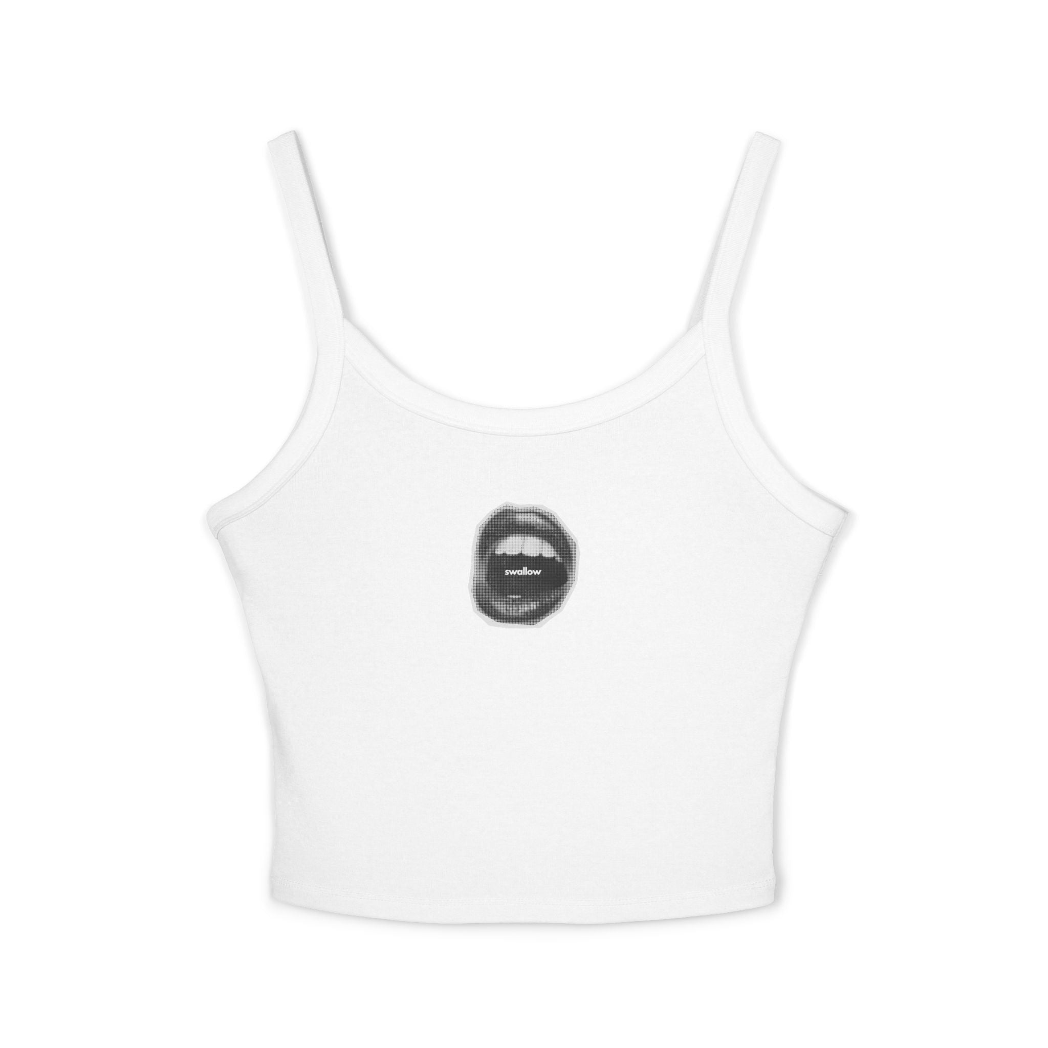 Trendy Women's Spaghetti Strap Tank Top with Chic Graphic Design, Summer Fashion Essential, Casual Wear, Gift for Her, Birthday Present