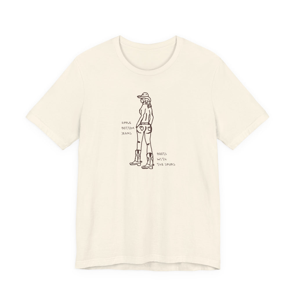 Cowgirl Western Tee - Graphic Unisex Jersey Shirt - Adventure Vibes - Perfect for Outdoor Lovers, Gifts, Casual Wear, Eco-friendly Fashion