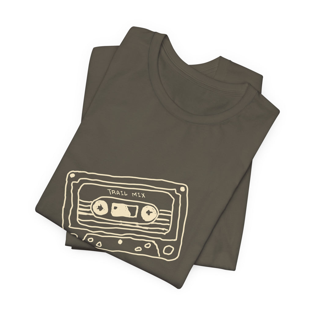 Trail Mix Retro Cassette Tee for Adventure Lovers, Vintage Music Shirt, Unisex Graphic Tee, Casual Wear T-Shirt, Nostalgic Apparel