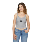 Trendy Women's Spaghetti Strap Tank Top with Chic Graphic Design, Summer Fashion Essential, Casual Wear, Gift for Her, Birthday Present