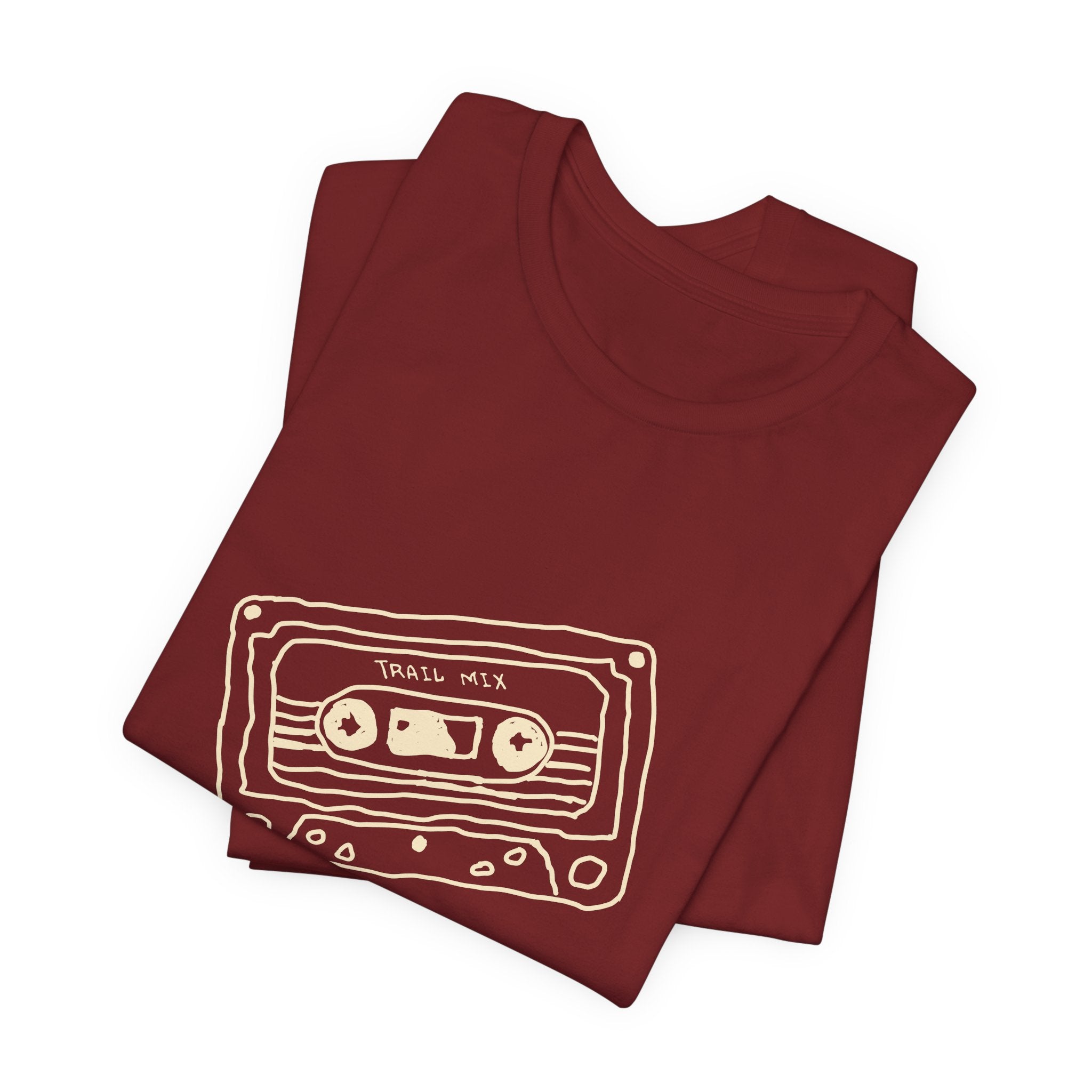 Trail Mix Retro Cassette Tee for Adventure Lovers, Vintage Music Shirt, Unisex Graphic Tee, Casual Wear T-Shirt, Nostalgic Apparel