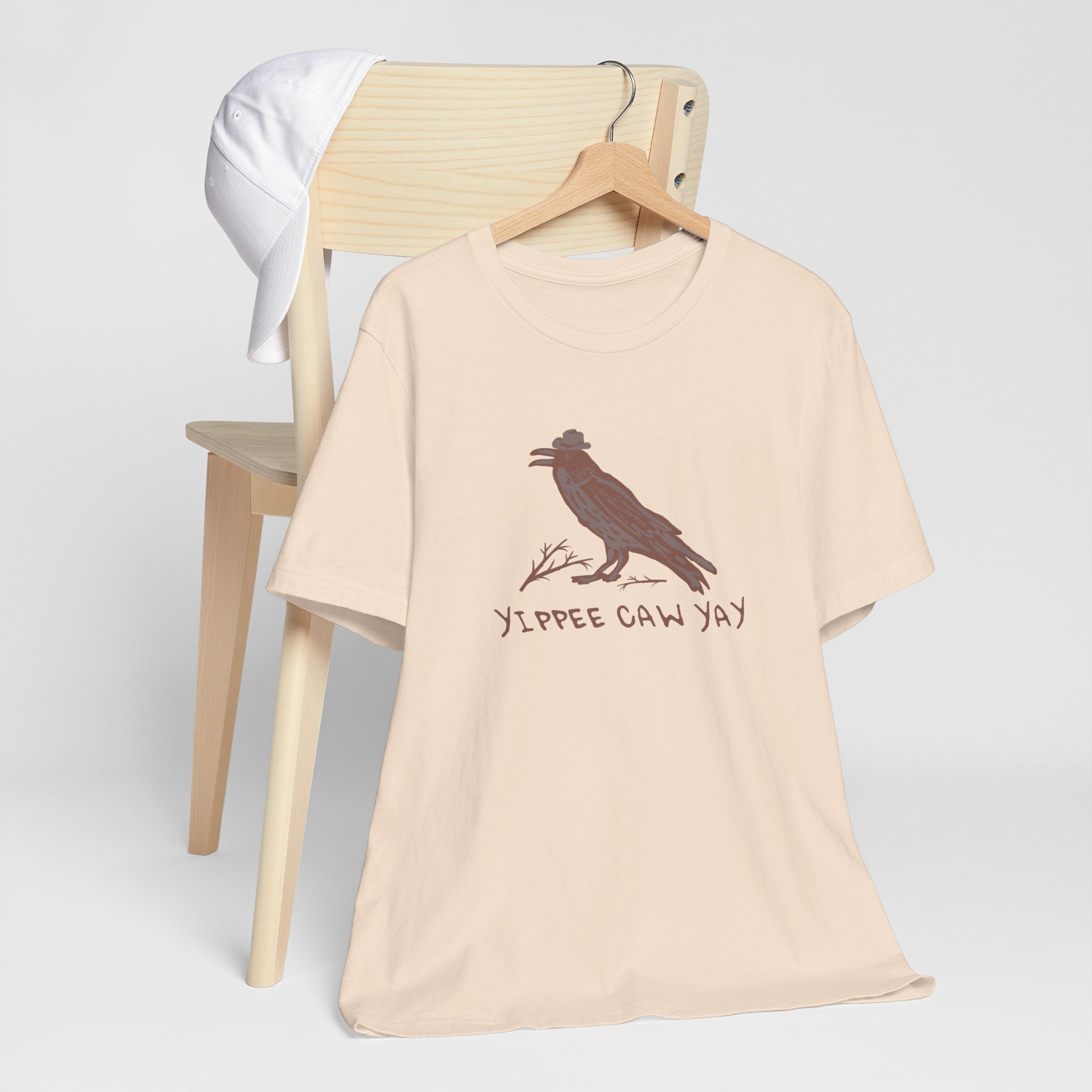 Western Yippee Caw Yay Bird Tee - Unisex Jersey Shirt, Nature Lover Gift, Casual Outfit, Birdwatching Apparel