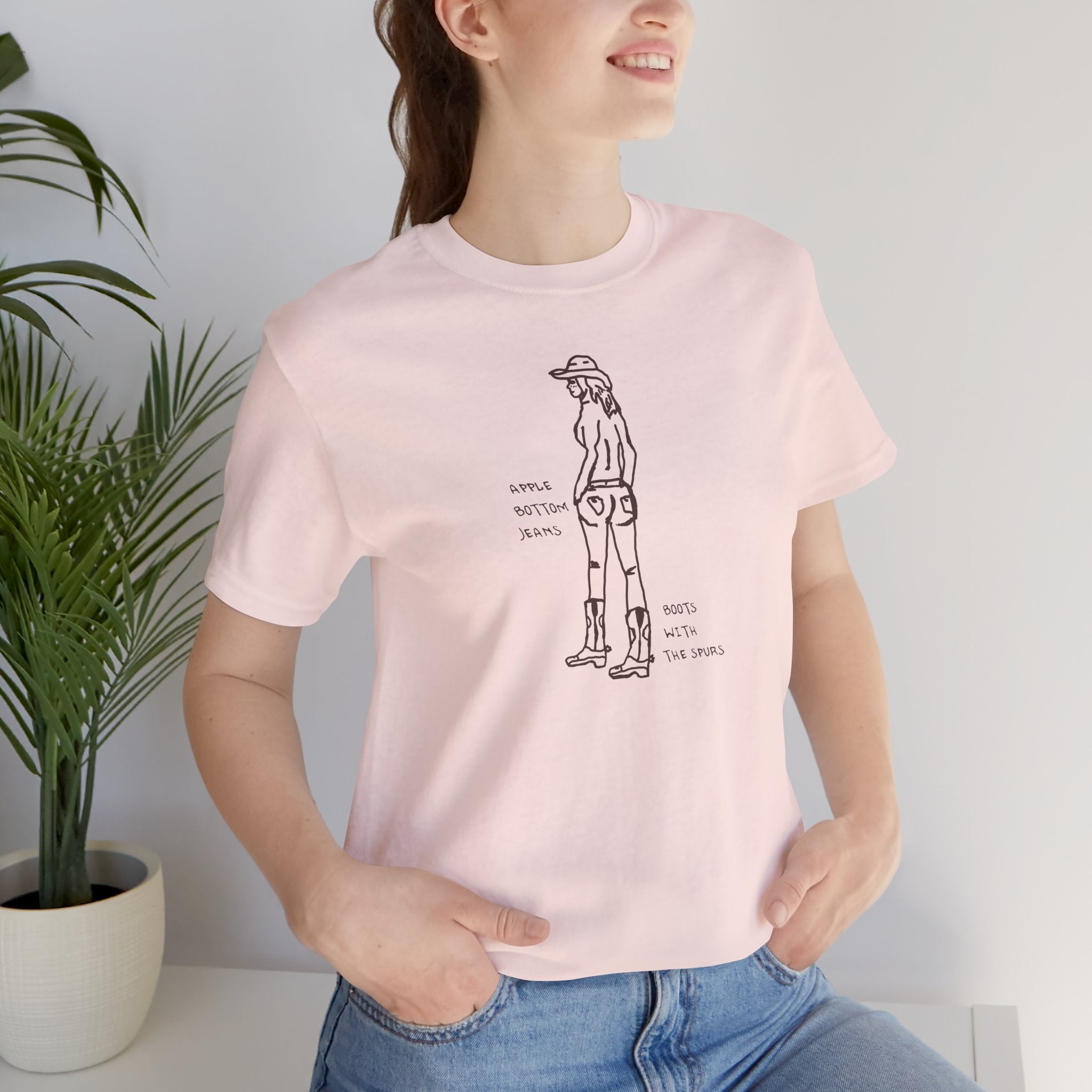 Cowgirl Western Tee - Graphic Unisex Jersey Shirt - Adventure Vibes - Perfect for Outdoor Lovers, Gifts, Casual Wear, Eco-friendly Fashion