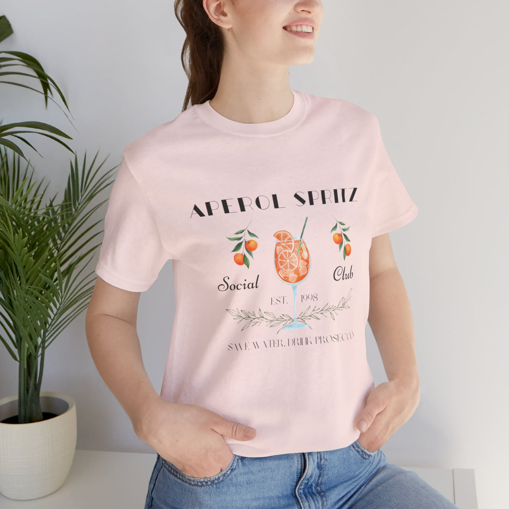 Vintage Style Graphic Aperol Spritz T-Shirt, Perfect for Casual Outings, Gift for Friends, Summer Essential, Unisex Tee with Fun Design