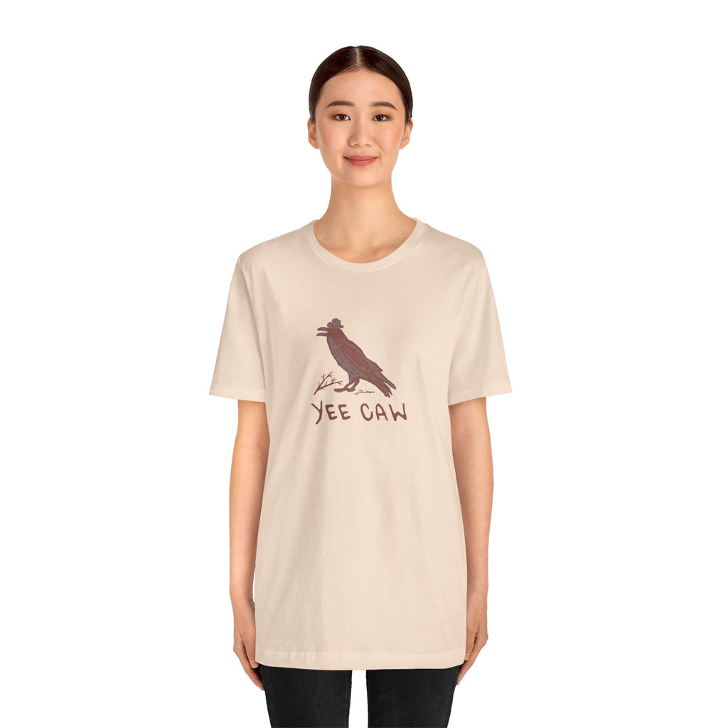 Western "Yee Caw" Unisex Tee, Bird Lover's T-Shirt, Gift for Nature Enthusiasts, Casual Wear