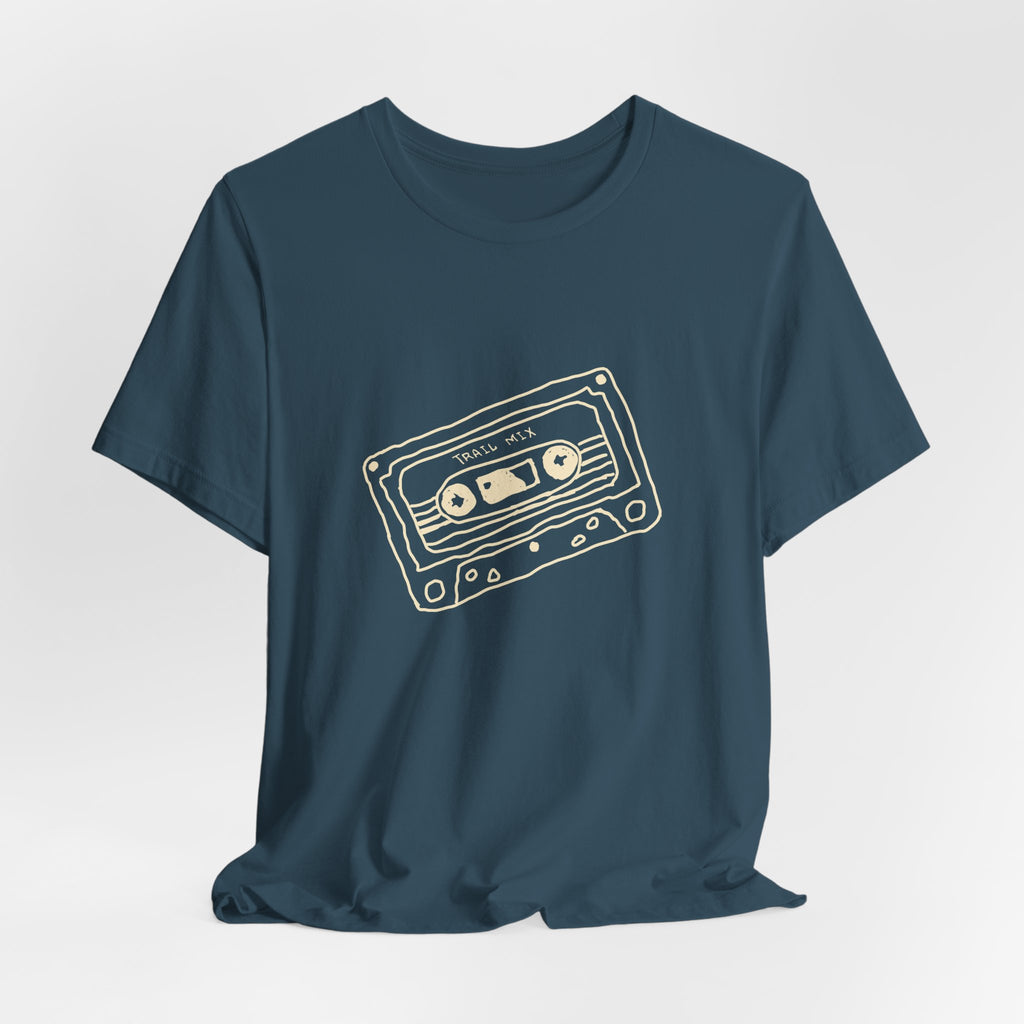 Trail Mix Retro Cassette Tee for Adventure Lovers, Vintage Music Shirt, Unisex Graphic Tee, Casual Wear T-Shirt, Nostalgic Apparel