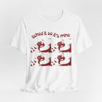 Licked It So It's Mine Unisex Short Sleeve Tee - Fun Graphic Shirt, Flirty Casual Wear, Birthday Gift, Funny T-Shirt