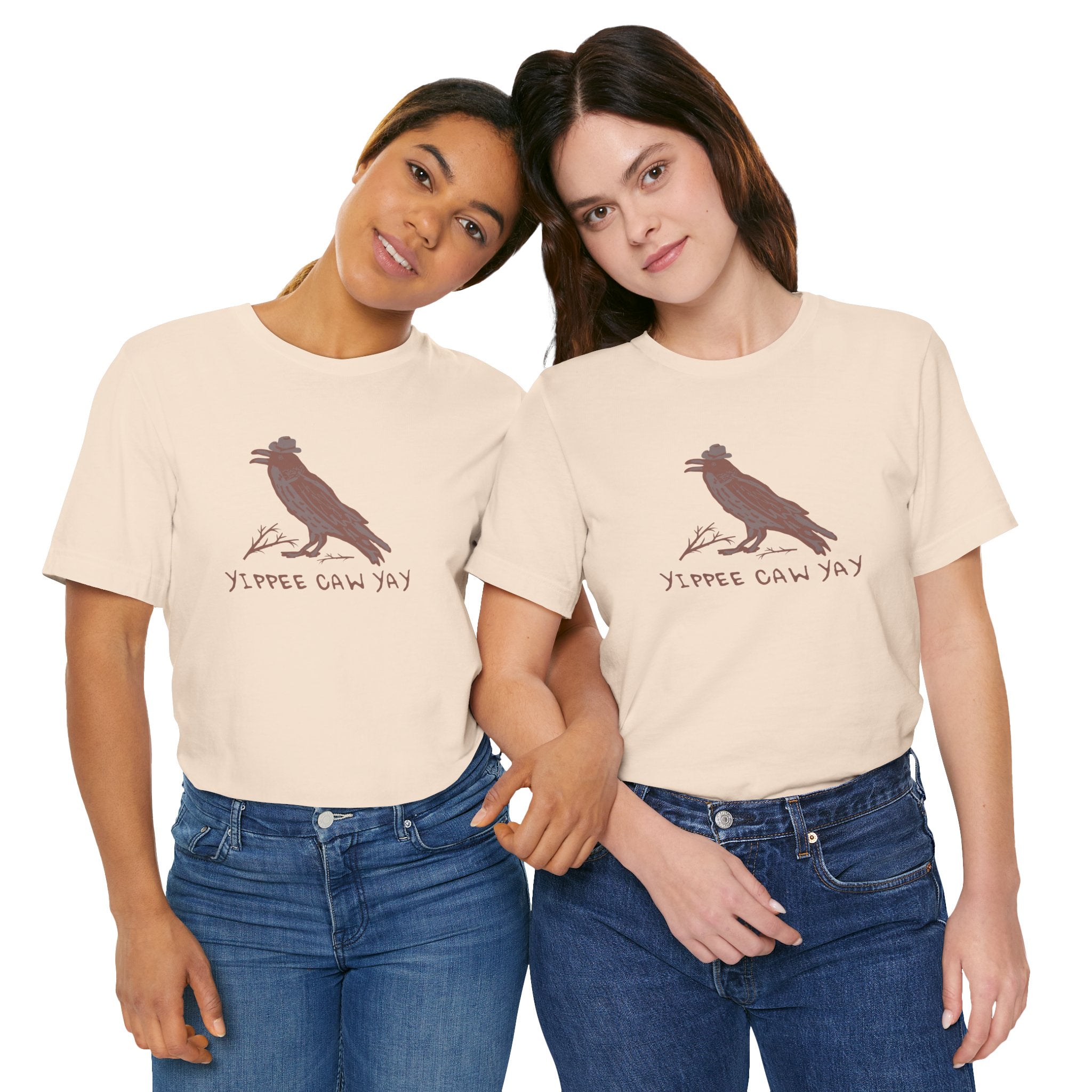 Western Yippee Caw Yay Bird Tee - Unisex Jersey Shirt, Nature Lover Gift, Casual Outfit, Birdwatching Apparel