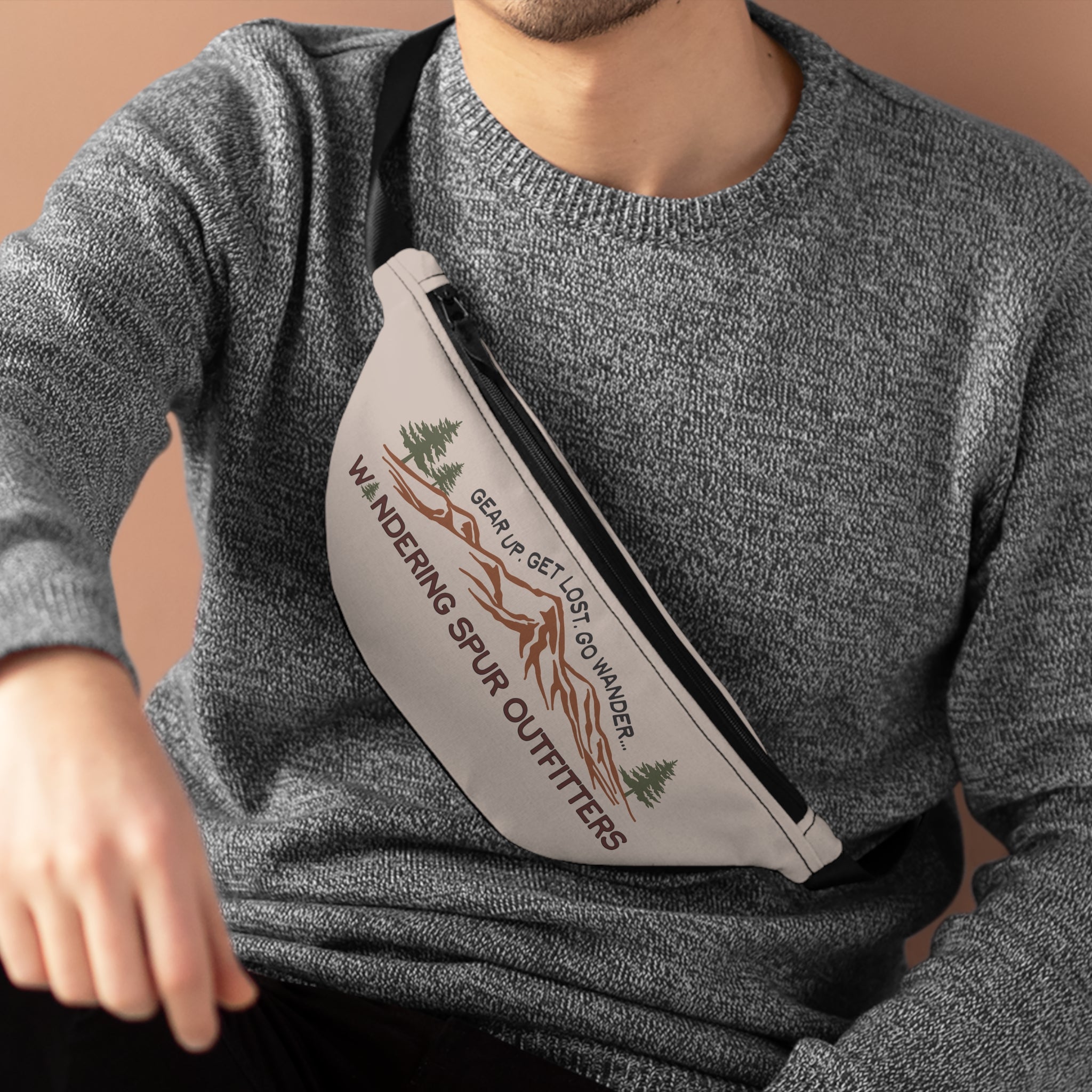Outdoor Adventure Fanny Pack, Hiking Gear, Festival Accessory, Travel Companion, Gift for Nature Lovers