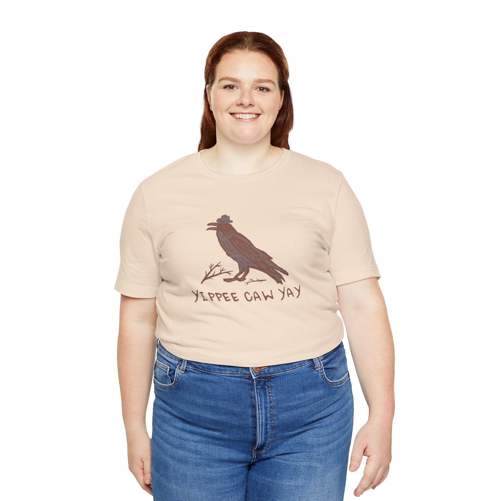 Western Yippee Caw Yay Bird Tee - Unisex Jersey Shirt, Nature Lover Gift, Casual Outfit, Birdwatching Apparel