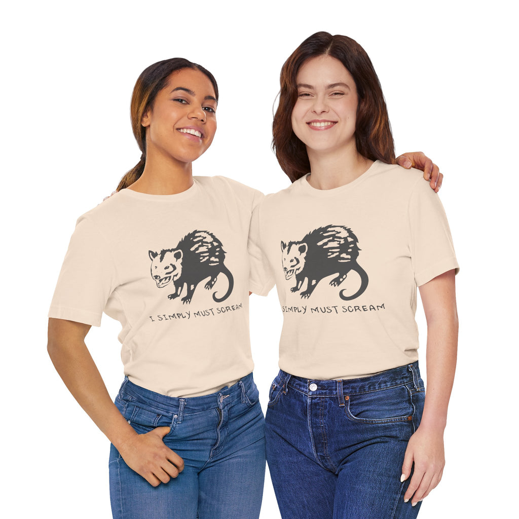 Funny Animal Graphic Tee, Unisex Jersey T-Shirt, Cute Opossum Tee, Gift for Animal Lovers, Casual Everyday Wear