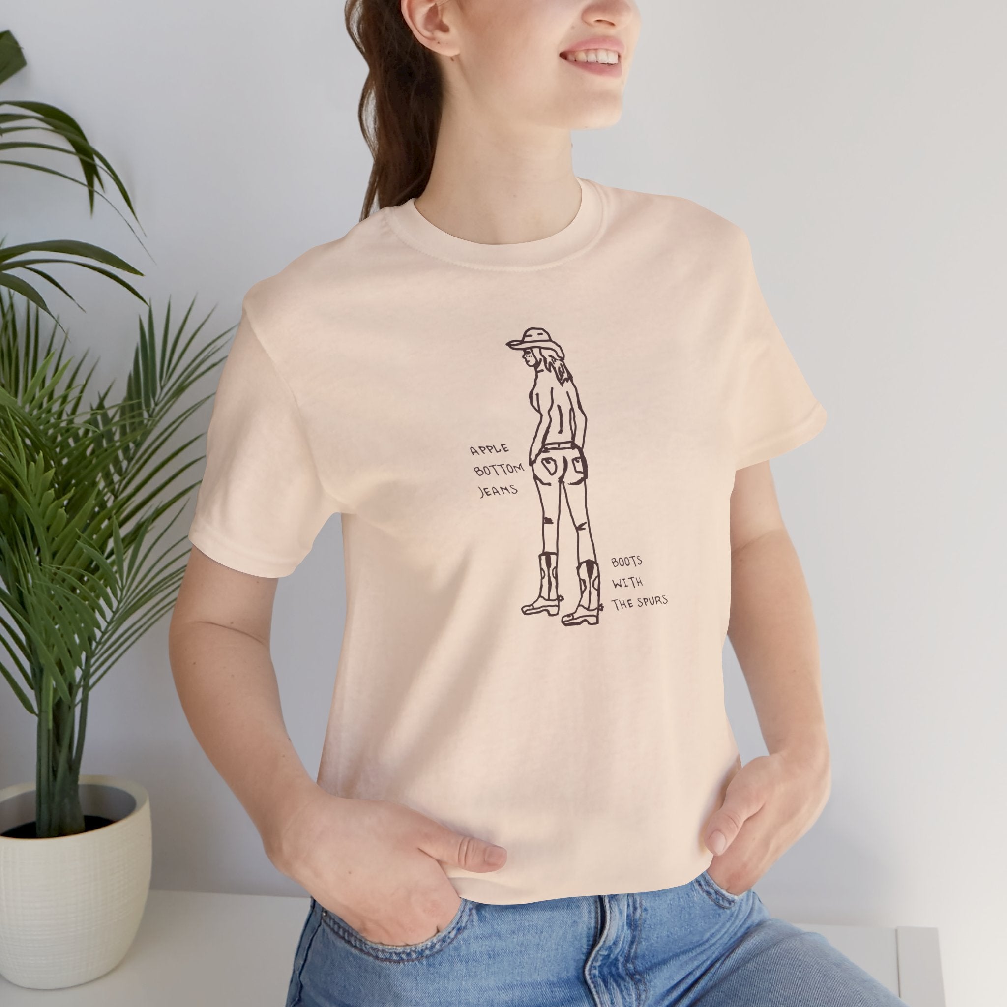 Cowgirl Western Tee - Graphic Unisex Jersey Shirt - Adventure Vibes - Perfect for Outdoor Lovers, Gifts, Casual Wear, Eco-friendly Fashion