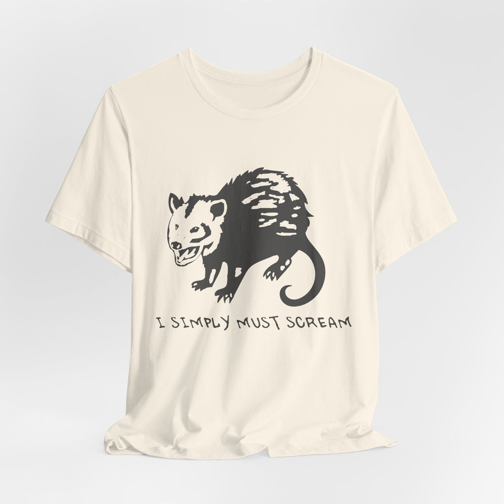 Funny Animal Graphic Tee, Unisex Jersey T-Shirt, Cute Opossum Tee, Gift for Animal Lovers, Casual Everyday Wear