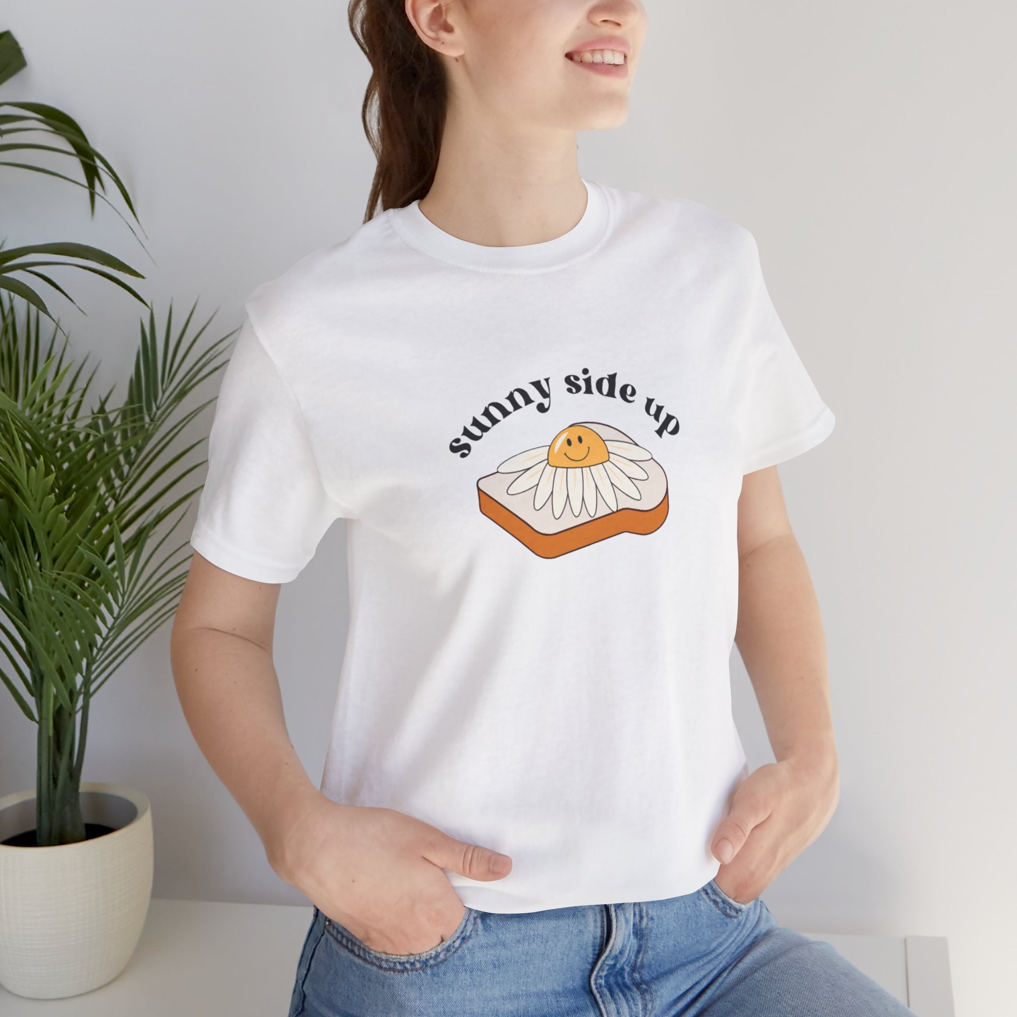 Sunny Side Up Graphic Tee, Cute Egg T-Shirt, Unisex Fun Fashion, Gift for Food Lovers, Breakfast Lover's Apparel