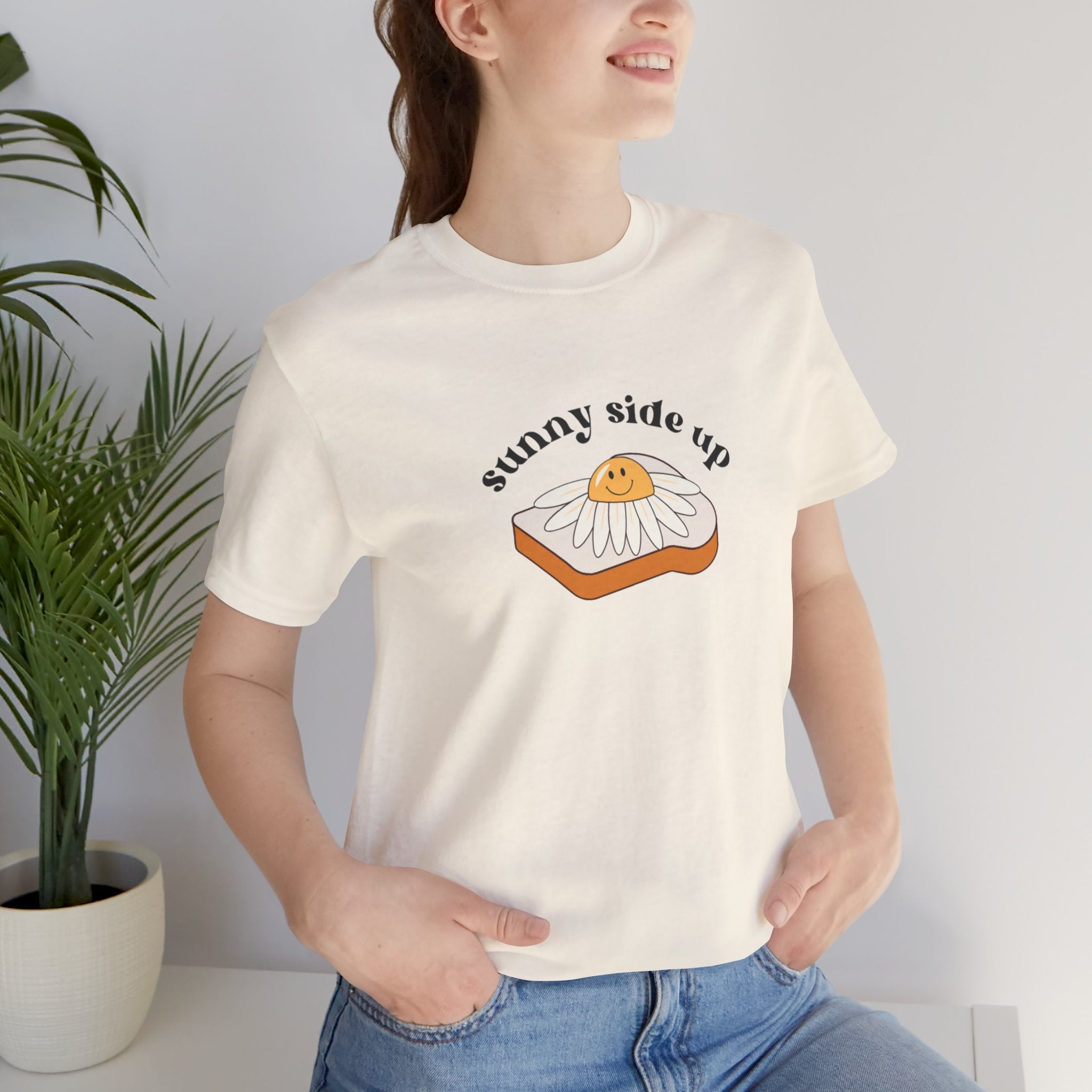 Sunny Side Up Graphic Tee, Cute Egg T-Shirt, Unisex Fun Fashion, Gift for Food Lovers, Breakfast Lover's Apparel