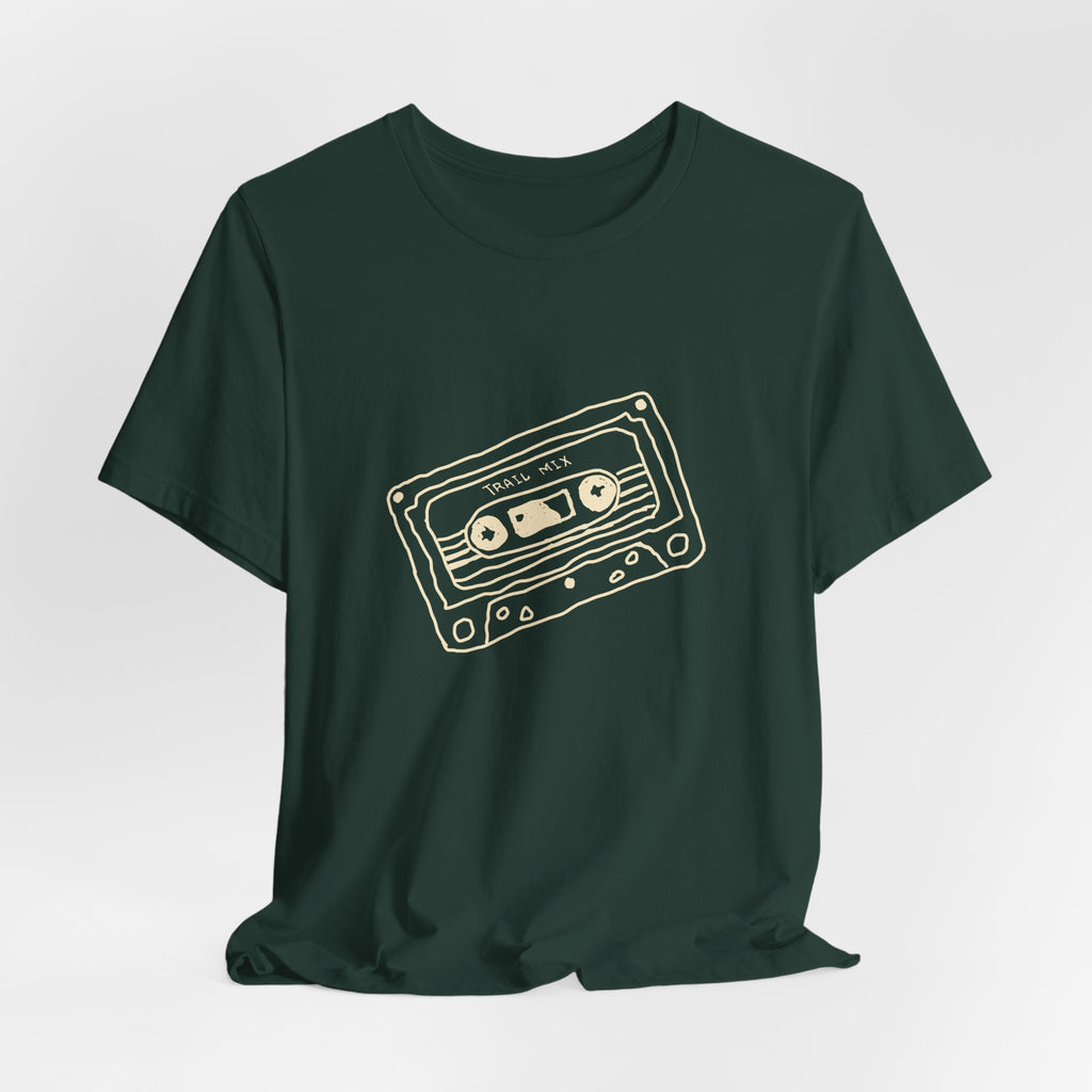 Trail Mix Retro Cassette Tee for Adventure Lovers, Vintage Music Shirt, Unisex Graphic Tee, Casual Wear T-Shirt, Nostalgic Apparel