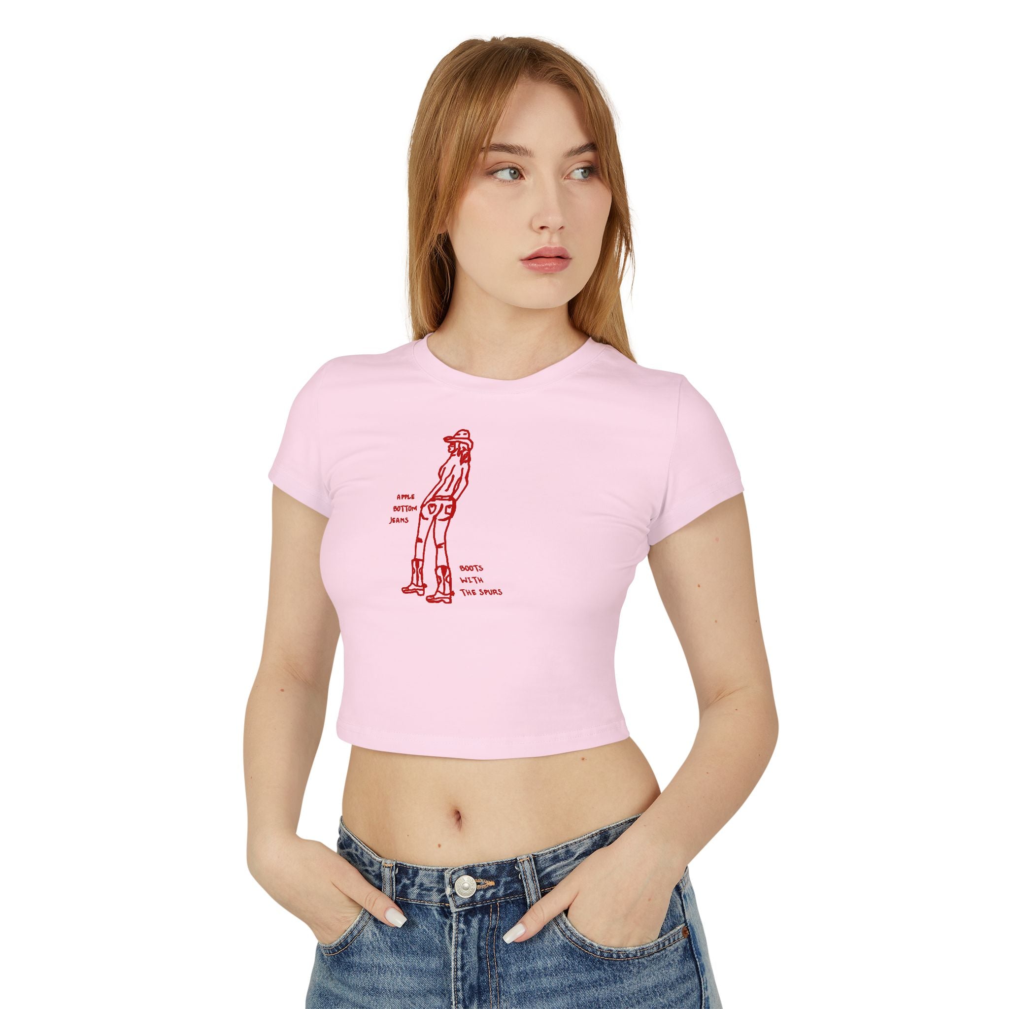 Western Women's Baby Tee with Retro Graphic, Casual Top, Trendy Summer Shirt, Unique Gift for Her, Graphic Cropped Tee