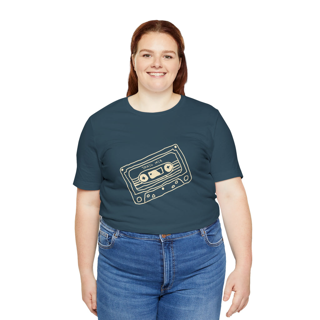 Trail Mix Retro Cassette Tee for Adventure Lovers, Vintage Music Shirt, Unisex Graphic Tee, Casual Wear T-Shirt, Nostalgic Apparel