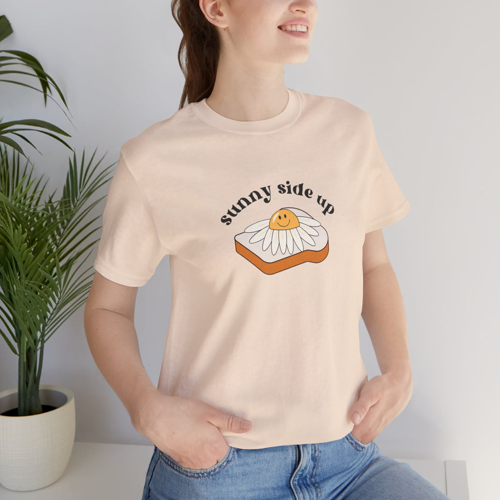 Sunny Side Up Graphic Tee, Cute Egg T-Shirt, Unisex Fun Fashion, Gift for Food Lovers, Breakfast Lover's Apparel
