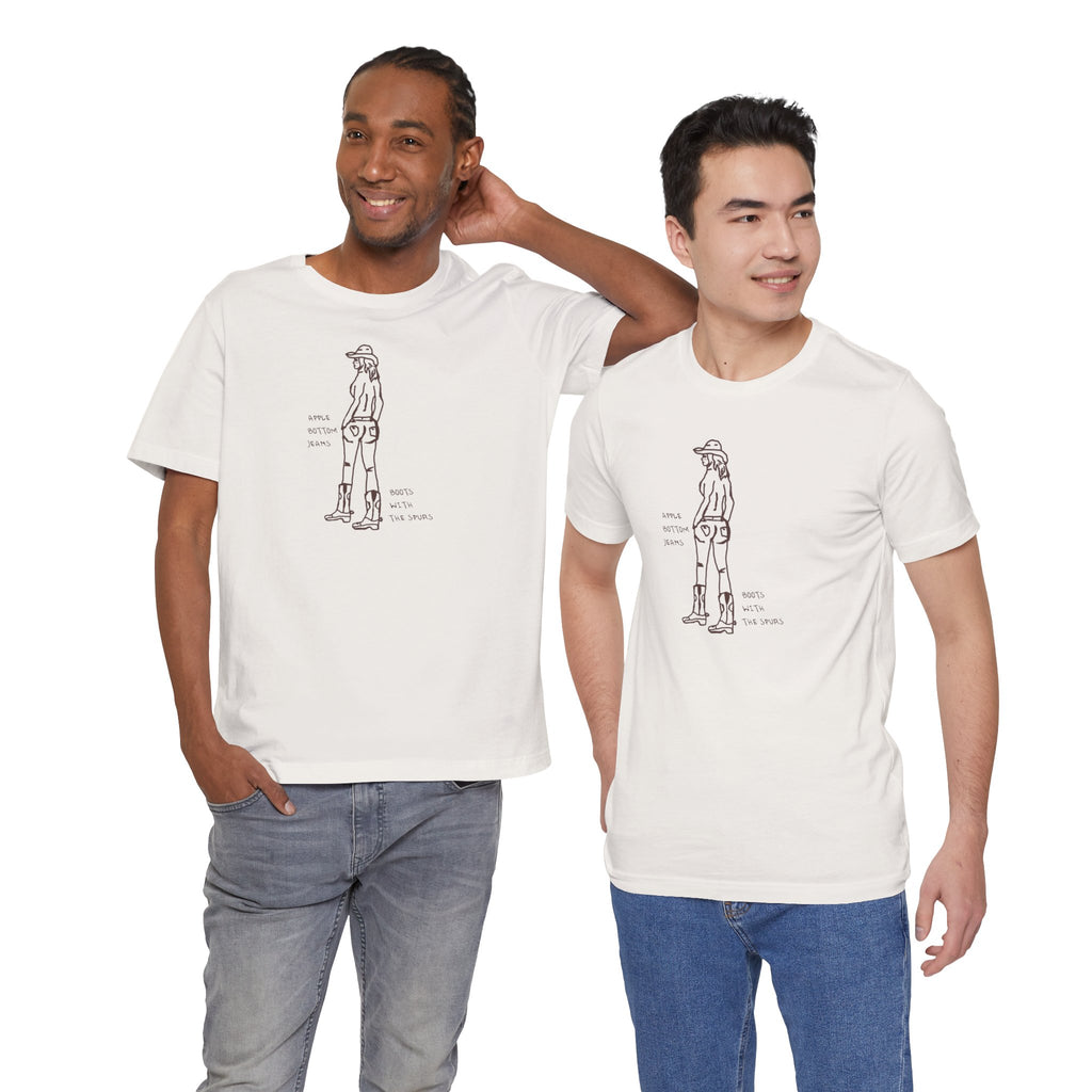 Cowgirl Western Tee - Graphic Unisex Jersey Shirt - Adventure Vibes - Perfect for Outdoor Lovers, Gifts, Casual Wear, Eco-friendly Fashion