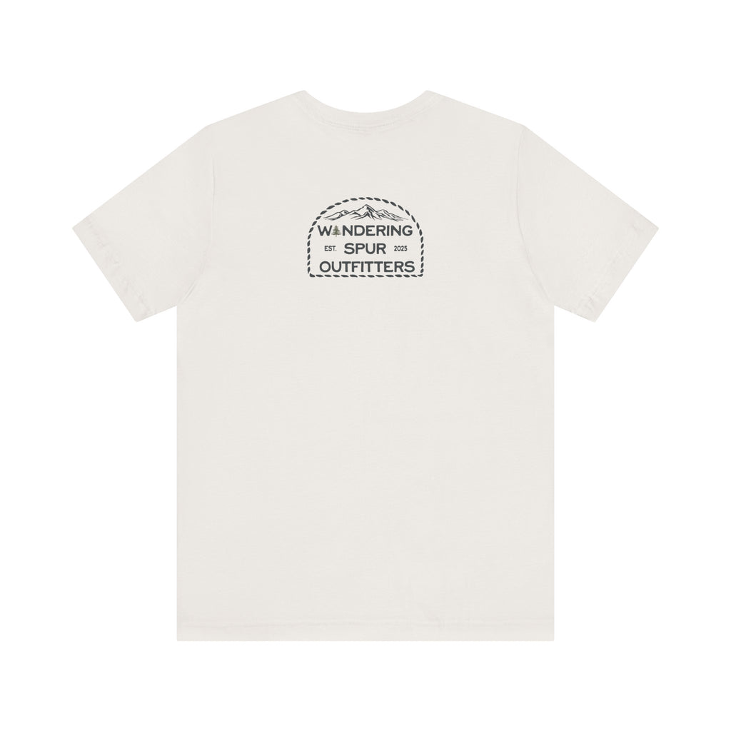 Wandering Spur Outfitters Tee, Adventure Shirt, Travel Apparel, Nature Lover T-Shirt, Gift for Outdoor Enthusiasts, Unique Graphic Tee