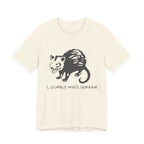 Funny Animal Graphic Tee, Unisex Jersey T-Shirt, Cute Opossum Tee, Gift for Animal Lovers, Casual Everyday Wear