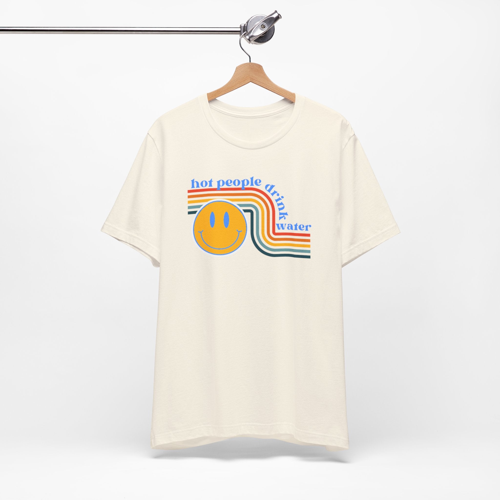 Smiley Water Quote Tee - Casual Summer Shirt, Gift for Friends, Fun Graphic Tee, Festival Wear, Hot Summer Vibes