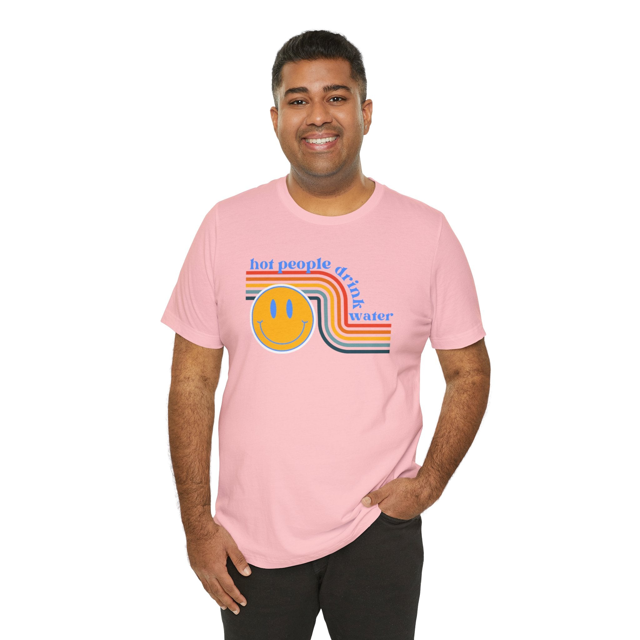Smiley Water Quote Tee - Casual Summer Shirt, Gift for Friends, Fun Graphic Tee, Festival Wear, Hot Summer Vibes