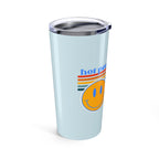 Hot People Drink Water Retro Smiley Face Tumbler 20oz | Fun Travel Mug | Summer Vibes, Everyday Use