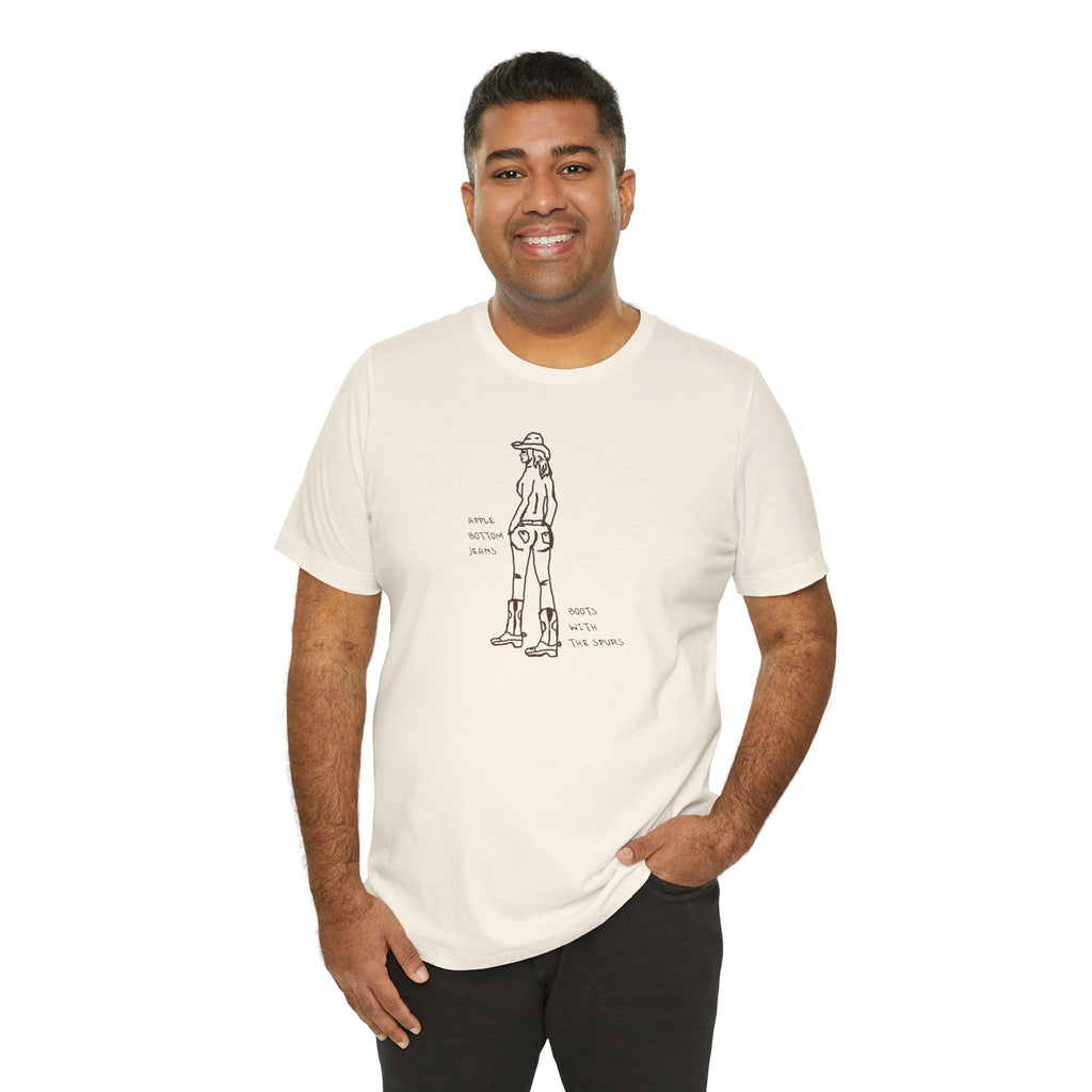 Cowgirl Western Tee - Graphic Unisex Jersey Shirt - Adventure Vibes - Perfect for Outdoor Lovers, Gifts, Casual Wear, Eco-friendly Fashion
