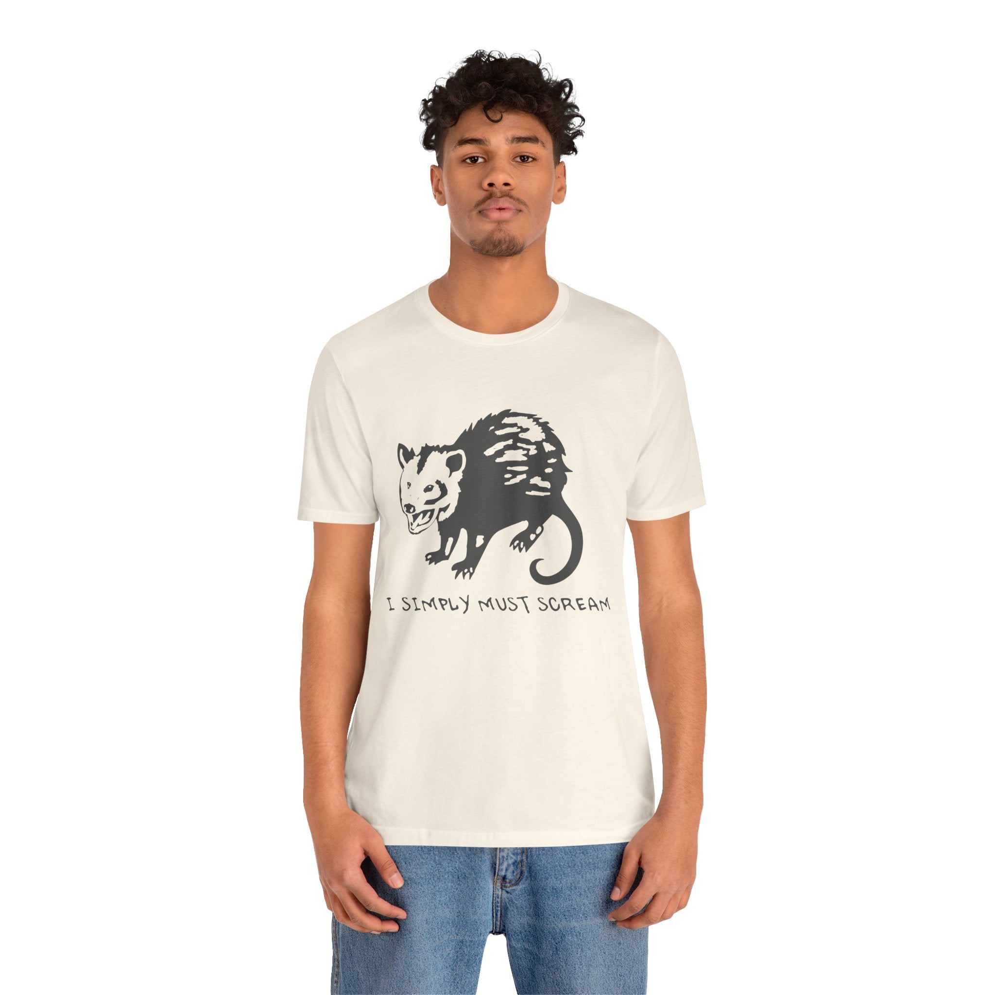 Funny Animal Graphic Tee, Unisex Jersey T-Shirt, Cute Opossum Tee, Gift for Animal Lovers, Casual Everyday Wear