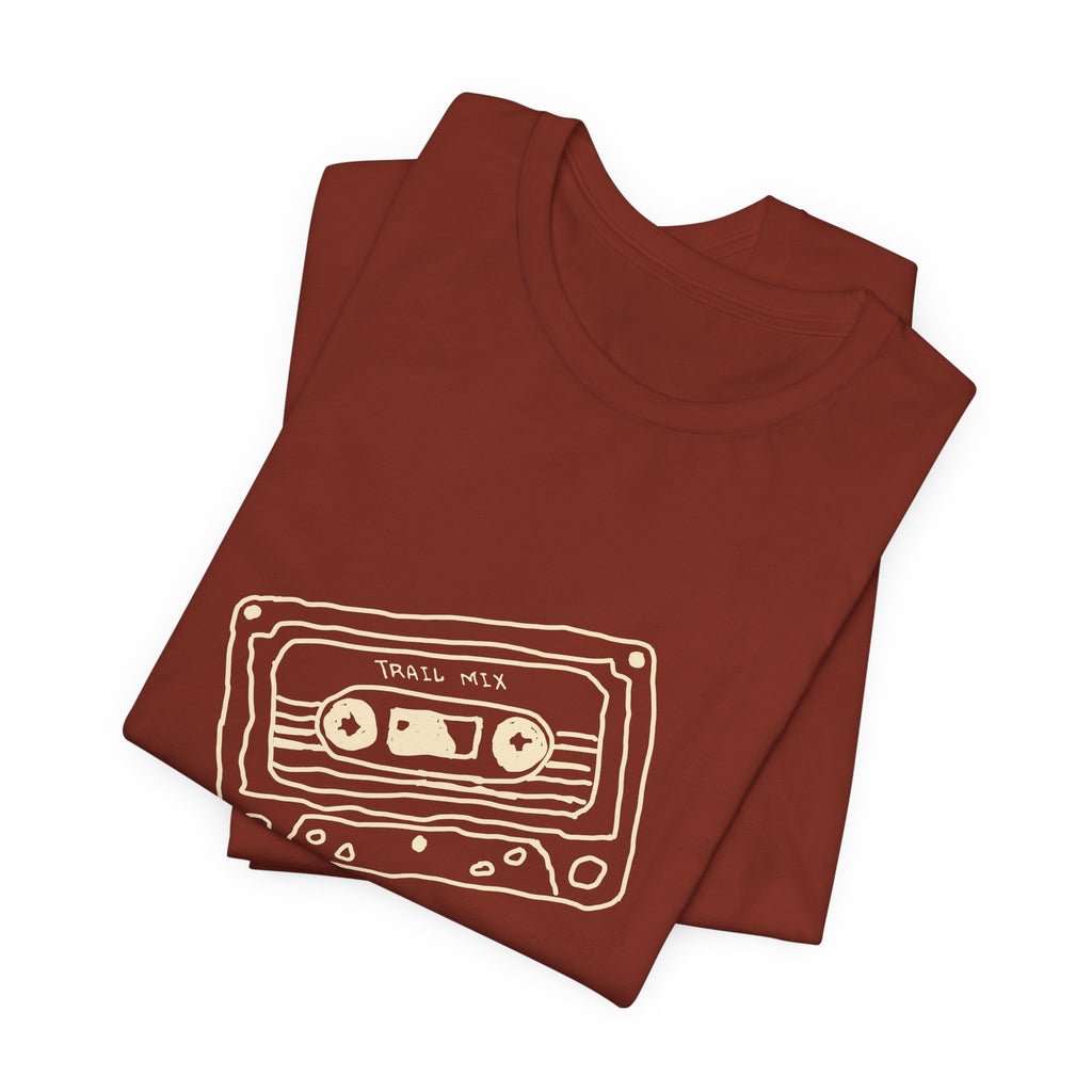 Trail Mix Retro Cassette Tee for Adventure Lovers, Vintage Music Shirt, Unisex Graphic Tee, Casual Wear T-Shirt, Nostalgic Apparel
